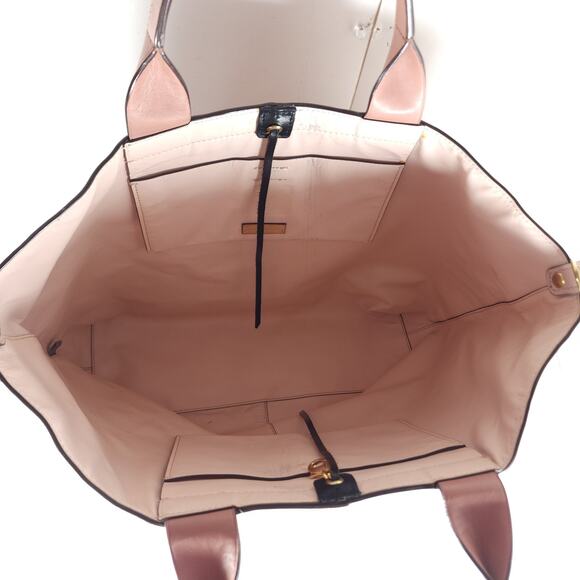 REED KRAKOFF Women's Large Blush Leather Top Handle Tote Bag Purse - Picture 7 of 16